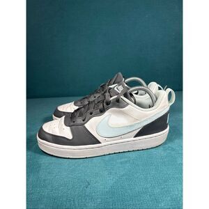 Nike Court Borough Low Recraft GS Grey White Ice Blue Shoes Youth Size 7Y Women'